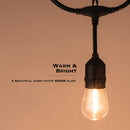 LANDIA HOME (2X48FT) LED HD STRING LIGHT 30 HANGING SOCKETS 32 LED BULBS - BLACK - Like New