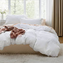 Bedsure White Duvet Cover King Size - 3 Pieces Prewashed Extra Soft Bedding Set - Like New