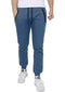 BLU ROCK MEN'S HEAVYWEIGHT SLIM-FIT FLEECE JOGGERS LARGE - HEATHER GRAY - Brand New