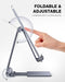 Anozer Tablet Stand,Adjustable Tablet Holder for Desk,Foldable Aluminium - Gray Like New