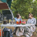 VILLEY Folding Camping Table Portable Lightweight Adjustable VY133001AE - White - Like New