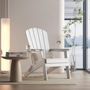 NEVILYWOOD FOLDING ADIRONDACK CHAIR - EXTENDED ERGONOMIC BACKREST - 2PC - WHITE - Like New