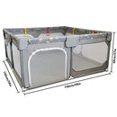 SFCDD 59" ⁓59" Playard with Gates, Detachable Children Fence - Light Grey - Like New