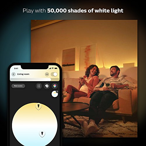 PHILIPS HUE 2-PACK WHITE AMBIANCE BR30 60W EQUIVALENT - WHITE - Like New