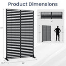 UPHYB METAL PRIVACY SCREEN 6FT OUTDOOR PRIVACY SCREEN KRWQOT190BK - BLACK - Like New