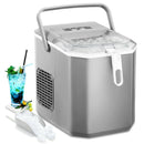 AGLUCKY 26LBS COUNTERTOP ICE MAKER, BULLET ICE TYPE IN 2 SIZES Z5822G - GRAY - Like New