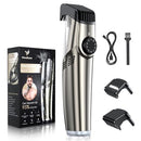 VIVAEASE VACUUM BEARD TRIMMER FOR MEN, UPGRADE ADJUSTABLE LENGTH - BLACK GREEN - Like New