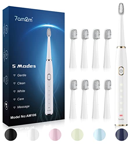 7AM2M Sonic Electric Toothbrush for Adults and Kids High Power Rechargeable Like New