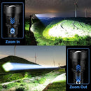 OMALIGHT Rechargeable LED Tactical Flashlight with Zoomable, 10 Modes - Black - Like New