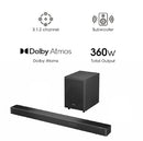 HISENSE AX3120G 3.1.2CH SOUND BAR WIRELESS SUBWOOFER 360W DOLBY ATMOS - BLACK - Like New