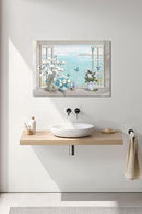 Cotton Hydrangea Bathroom Wall Art Farmhouse Flower Butterfly Pictures Floral - Brand New