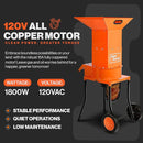 SuperHandy Leaf Mulcher Shredder Electric Green Heavy Duty 120V AC 11" - ORANGE - Like New