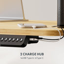 FLEXISPOT ELECTRIC STANDING DESK 48 X 24 - WHITE/BAMBOO - Like New