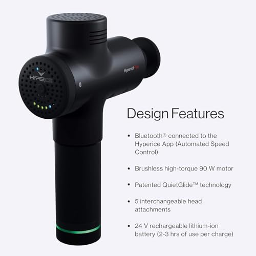 HYPERYICE HYPERVOLT PLUS, GLIDE TECHNOLOGY, 3 SPEEDS, HANDHELD - BLACK - Like New