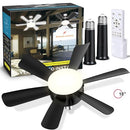 Laliled Ceiling Fan Light Small Ceiling Fan 6 Speeds 3 Modes SD24475 - Black - Like New