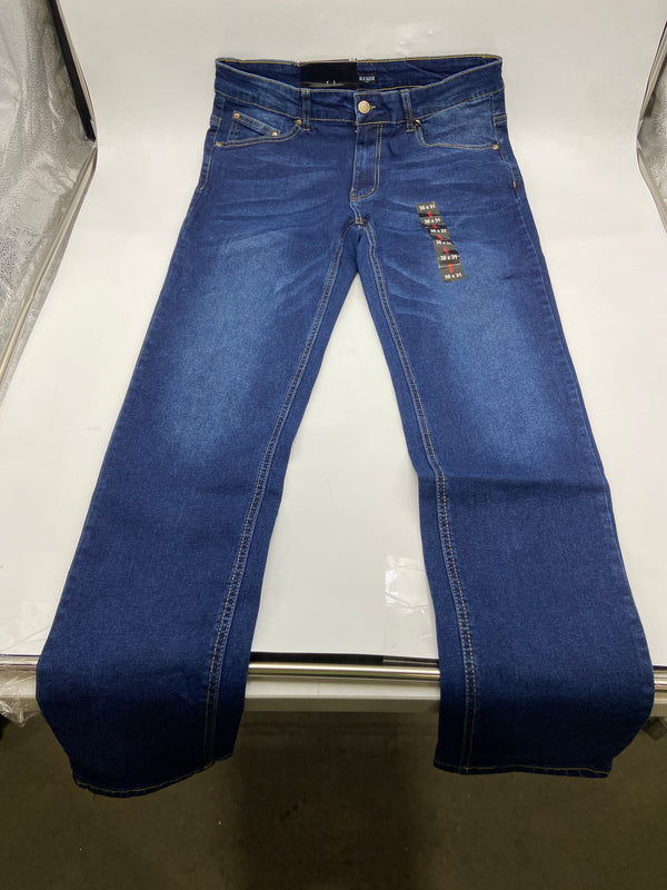 BLU ROCK DENIM JEANS MENS CLASSIC RELAXED FIT - SIZE: MEN 30X31 - DARK WASH - Brand New