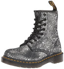 30770001 DR. MARTENS WOMEN 1460 8 EYE BOOT FASHION BLACK/METALLIC PAINT 7 - Like New