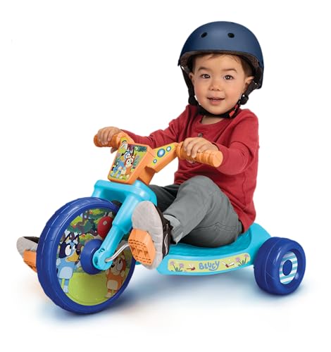 BLUEY KIDS RIDE-ON 10" FLY WHEELS JUNIOR CRUISER TRICYCLE - MULTICOLOR - Brand New