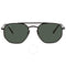 Ray-ban RB3609 148/71 54MM Unisex Square Sunglasses Black Frame Green Lenses Like New