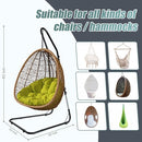 SORBUS DURABLE HAMMOCK CHAIR STAND STEEL PORTABLE STAND 330LBS SW-STND1A - BLACK - Like New