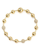REBECCA MINKOFF PAVE MULTI-SPHERE BRACELET - RHODIUM - Brand New