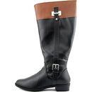 Karen Scott Deliee Wide Calf Tall Boots BlackCognac 5W - Brand New