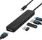 SABRENT MULTI-PORT USB TYPE-C HUB 4K HDMI 2.0 POWER DELIVERY 3.0 - BLACK - Like New