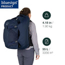 OSPREY FAIRVIEW 55L WOMEN'S TRAVEL BACKPACK - BLACK - Brand New