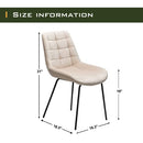 NicBex Velvet Dining Chairs Upholstered Reception Tufted Accent 2pcs - Khaki - Brand New
