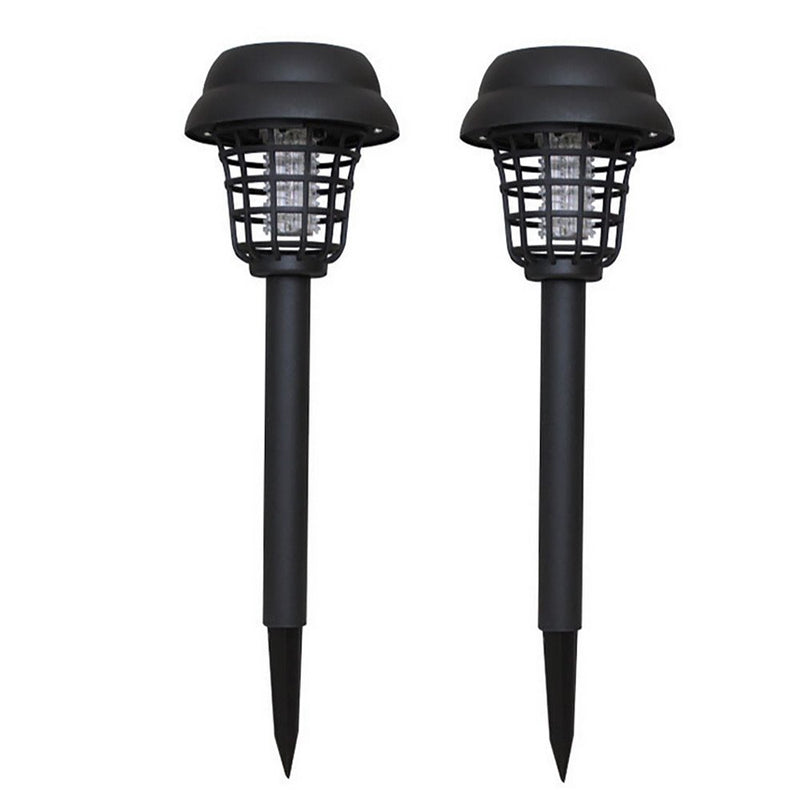 oiry 2 Pack Solar Powered LED Outdoor Lawn Light Bug Zapper - Scratch & Dent