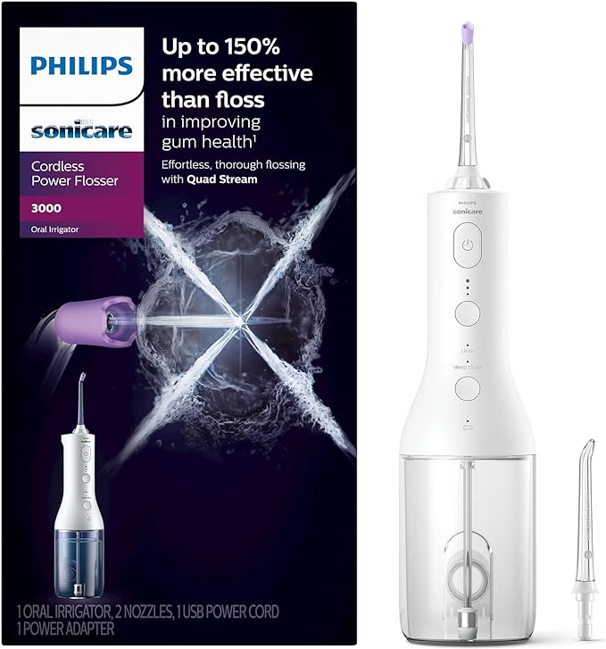 Philips Sonicare Cordless Power Flosser 3000 HX3826-21 - WHITE Like New