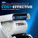 NELKO LABEL MAKER MACHINE WITH TAPE, PM220 BLUETOOTH LABEL PRINTER - WHITE - Like New