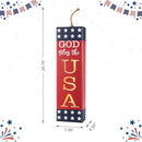 Glitzhome 36"H Wooden Metal Patriotic Uncle Sam Porch Welcome Sign - Multicolor - Brand New