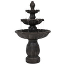 Sunnydaze Classic Tulip 46" Tiered Outdoor Water Fountain 3-Tiered Outdoor Brown - Like New