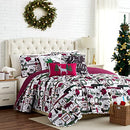 Southshore Fine Living Merry Town Christmas Quilt Set King/Cal King - Like New