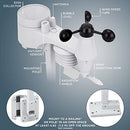 LOGIA 17-IN-1 WEATHER STATION WITH 7-IN-1 SENSOR ARRAY WEATHER MONITORING BLACK - Like New