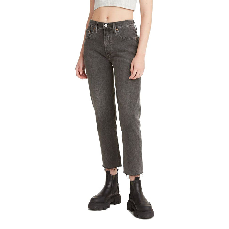 LEVI’S LEVI S WOMEN S 501 ORIGINAL CROPPED JEANS SIZE 32 X 26 BLACK - Brand New