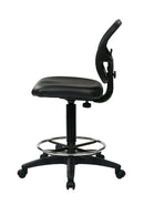 WORKSMART - DC SERIES VINYL DRAFTING CHAIR - BLACK - Like New