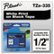 Brother Genuine P-touch TZE-335 Label Tape, 1/2" (0.47") Standard Laminated - Brand New