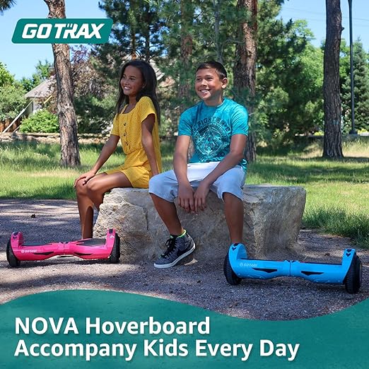 Gotrax NOVA Hoverboard with 6.5" LED Wheels, Max 3.1Miles & 6.2mph 200W - Blue Like New