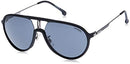 CARRERA PILOT SUNGLASSES MATTE BLACK FRAME GRAY LENSES, 59-16-135 - BLACK/GRAY - Like New