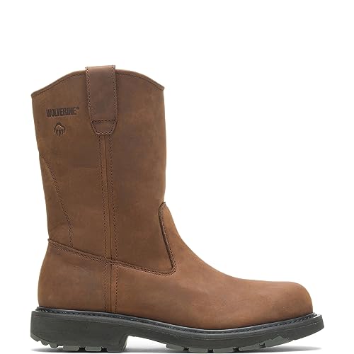 WOLVERINE W04727 MENS DD WORK WELLINGTON BOOT 9 X-WIDE BROWN - Scratch & Dent