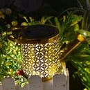 XUGENXES Watering Can with Lights, Solar Art Decor, Metal Waterproof - Bronze - Like New