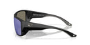 COSTA MAN SUNGLASSES MATTE BLACK FRAME BLUE MIRROR LENSES 59MM/125 - BLACK/BLUE - Like New