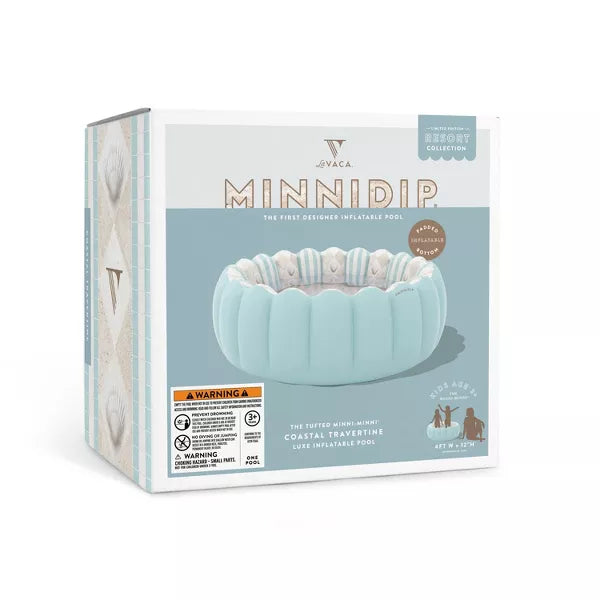 MINNIDIP EXCLUSIVE RESORT COLLECTION TUFTED POOL 35 GAL - CHAMBRAY BLUE SHELL - Like New
