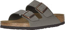 0151211 BIRKENSTOCK UNISEX ARIZONA BIRKIBUC SANDALS STONE SIZE MEN 7 WOMEN 9 - Like New