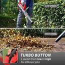 PowerSmart 20V Cordless Leaf Blower 2 1.5Ah Batteries Charger PS76154A - RED - Like New