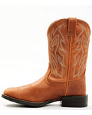 B09YNV3TWK Justin Men's Rendon Sorrell Western Boot Round Brown Size 9 - Brand New