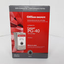 OFFICE DEPOT CANON INK PG-40 BLACK INK CARTRIDGE - BLACK - Brand New