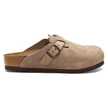 0560771 BIRKENSTOCK MEN'S BOSTON SOFT FOOTBED CLOGS TAUPE SIZE MEN 10 TAN - Like New